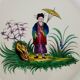 6 Saint Clément Luneville dessert plates with Chinese decoration