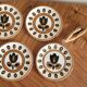 Set of 4 Kimono Boch plates
