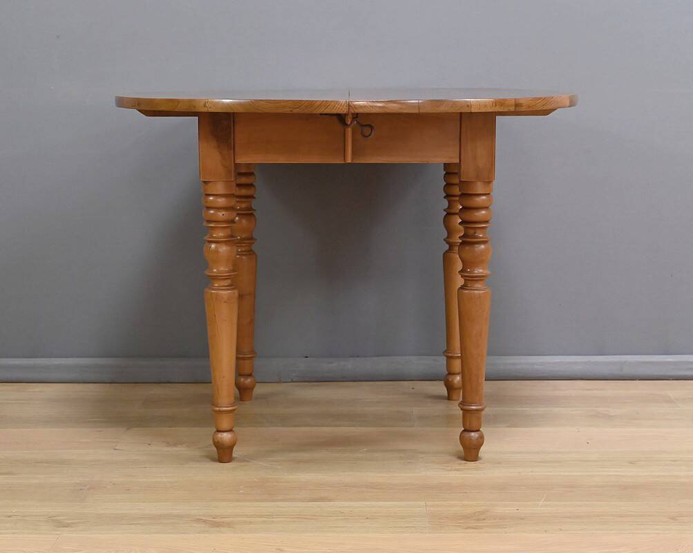 Cherrywood Extending Table, Louis-Philippe Style – 1900