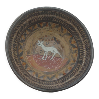 Mexican salad bowl in terracotta animal decoration
