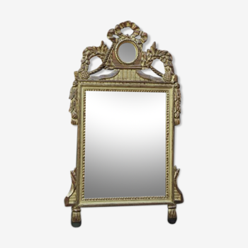 Former Louis XVI-style mirror in gilded wood 1940