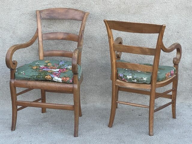 Pair of mulched armchairs