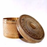 19th century brass round box