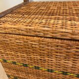 Rattan bench chest