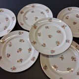 6 dessert plates in French porcelain in good condition.