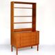 Paire de bibliothèques scandinaves en teck années 60