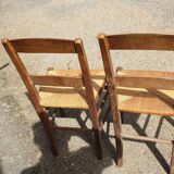 Rustic straw chairs