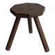 Small dark wooden tripod stool