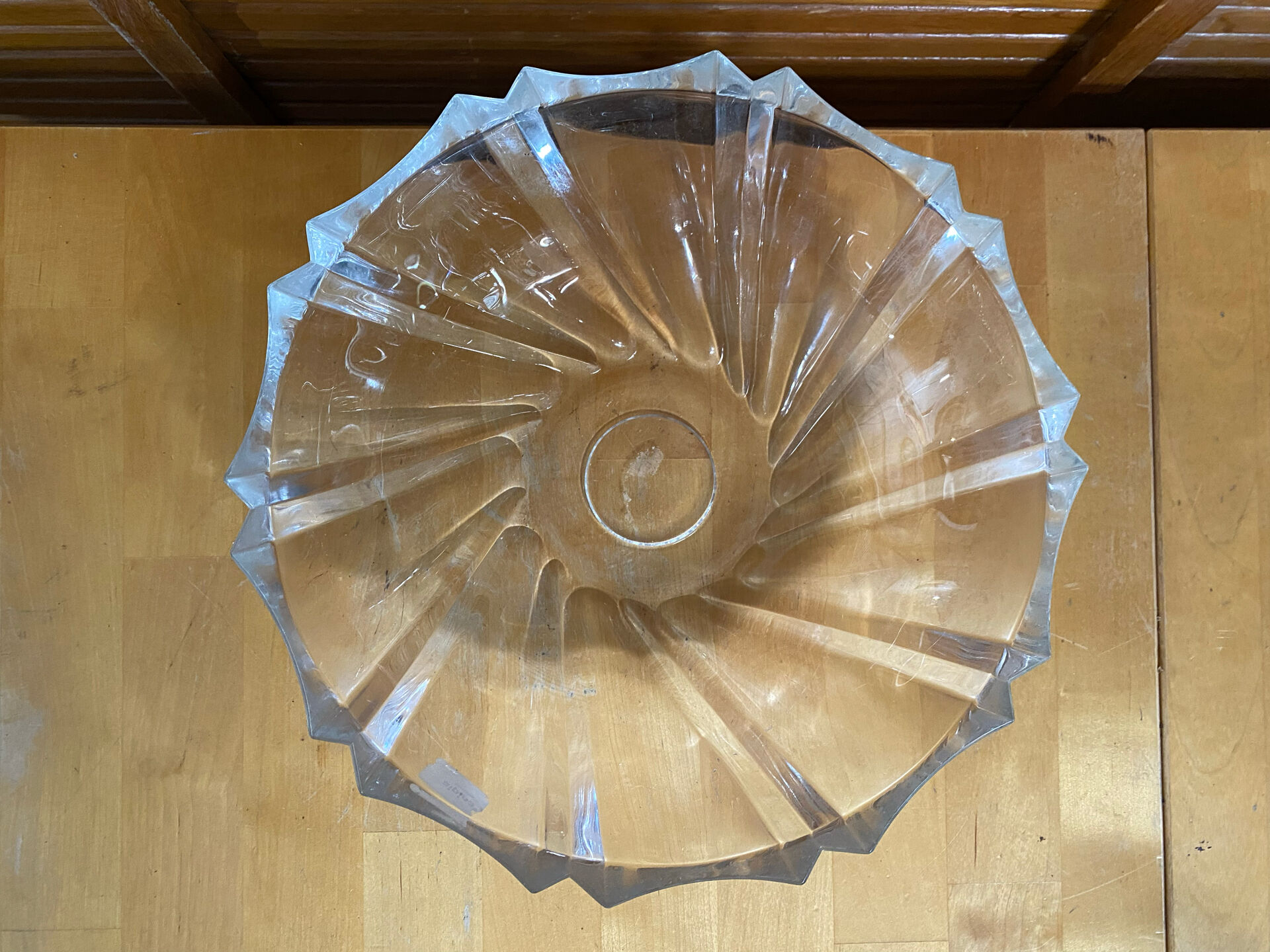Vintage art deco alpina moulded crystal cup