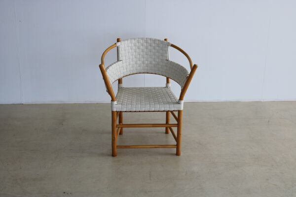 Chaise en bambou danoise vintage