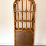 Étagère / Blibliothèque en bambou et rotin - Années 60/70