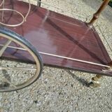 Servante desserte a roulante vintage laiton
