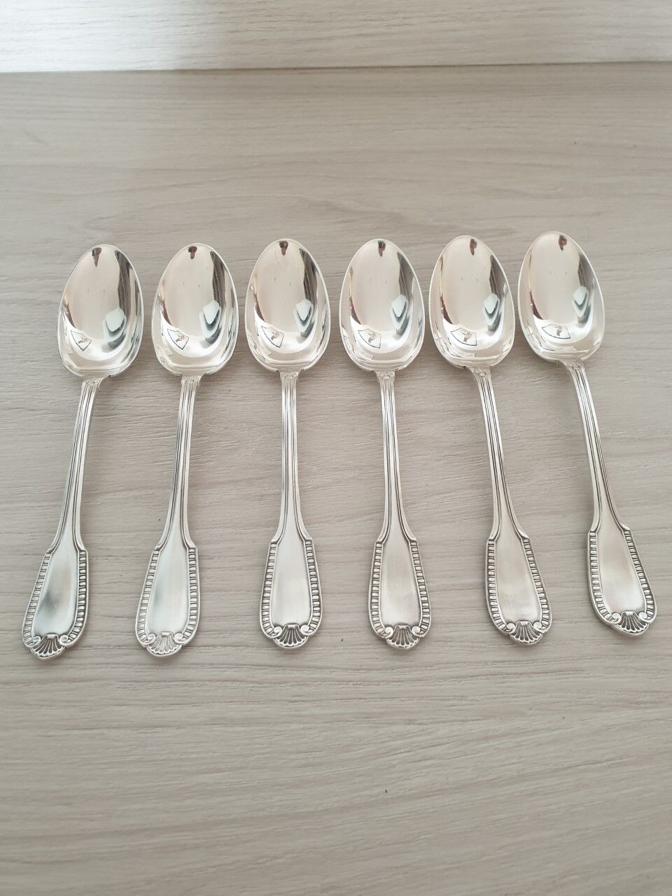 Set of 6 large old boulenger spoons