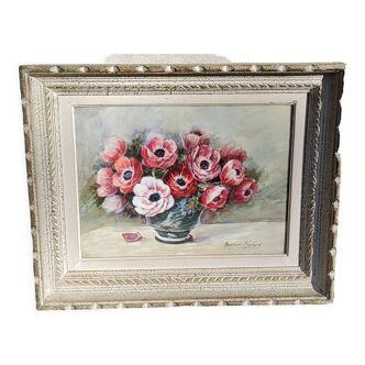 Watercolor painting by Madeleine Renaud mid-twentieth century