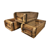 Set of 3 old brick moulds