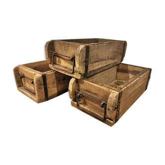 Set of 3 old brick moulds