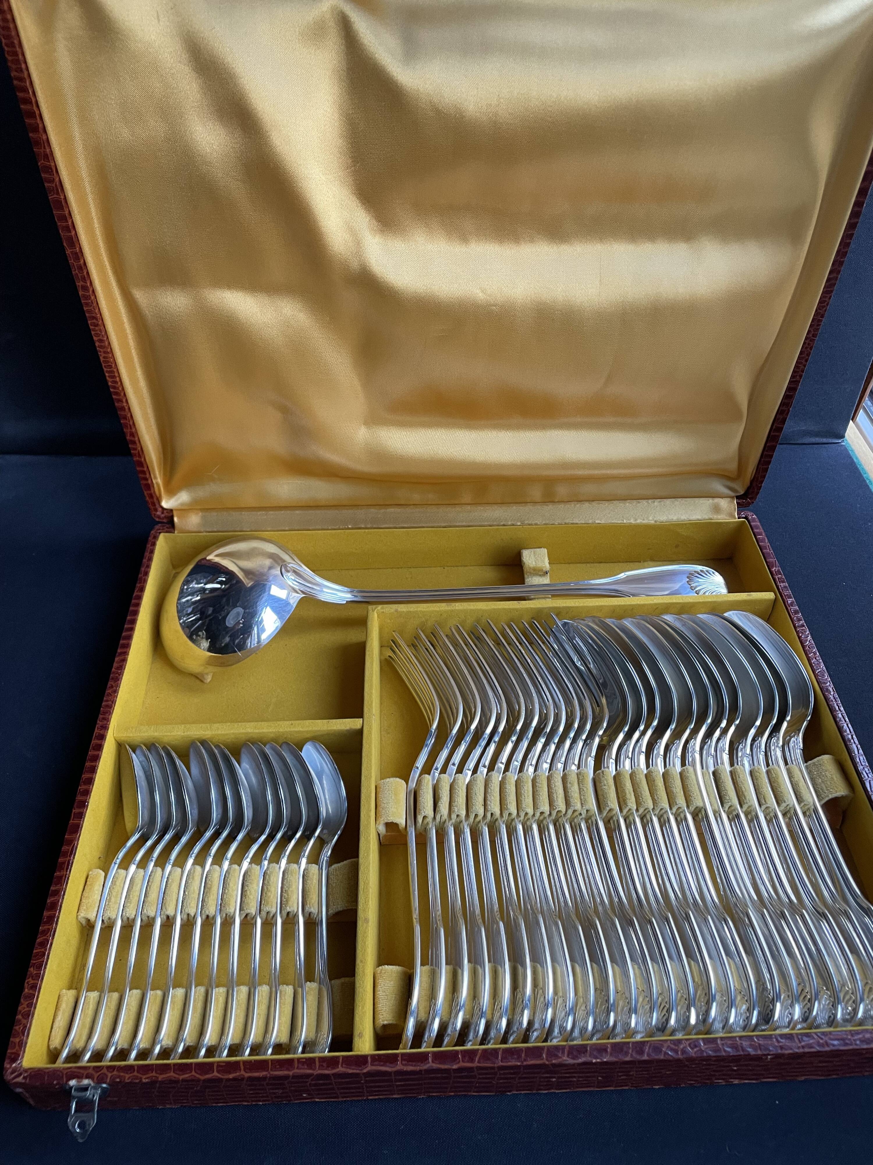 Cutlery set of 37 pieces – Silverware Argental – Silver plated