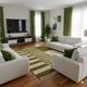 Handmade pure wool beni ourain rug green 1.5/2.5 m