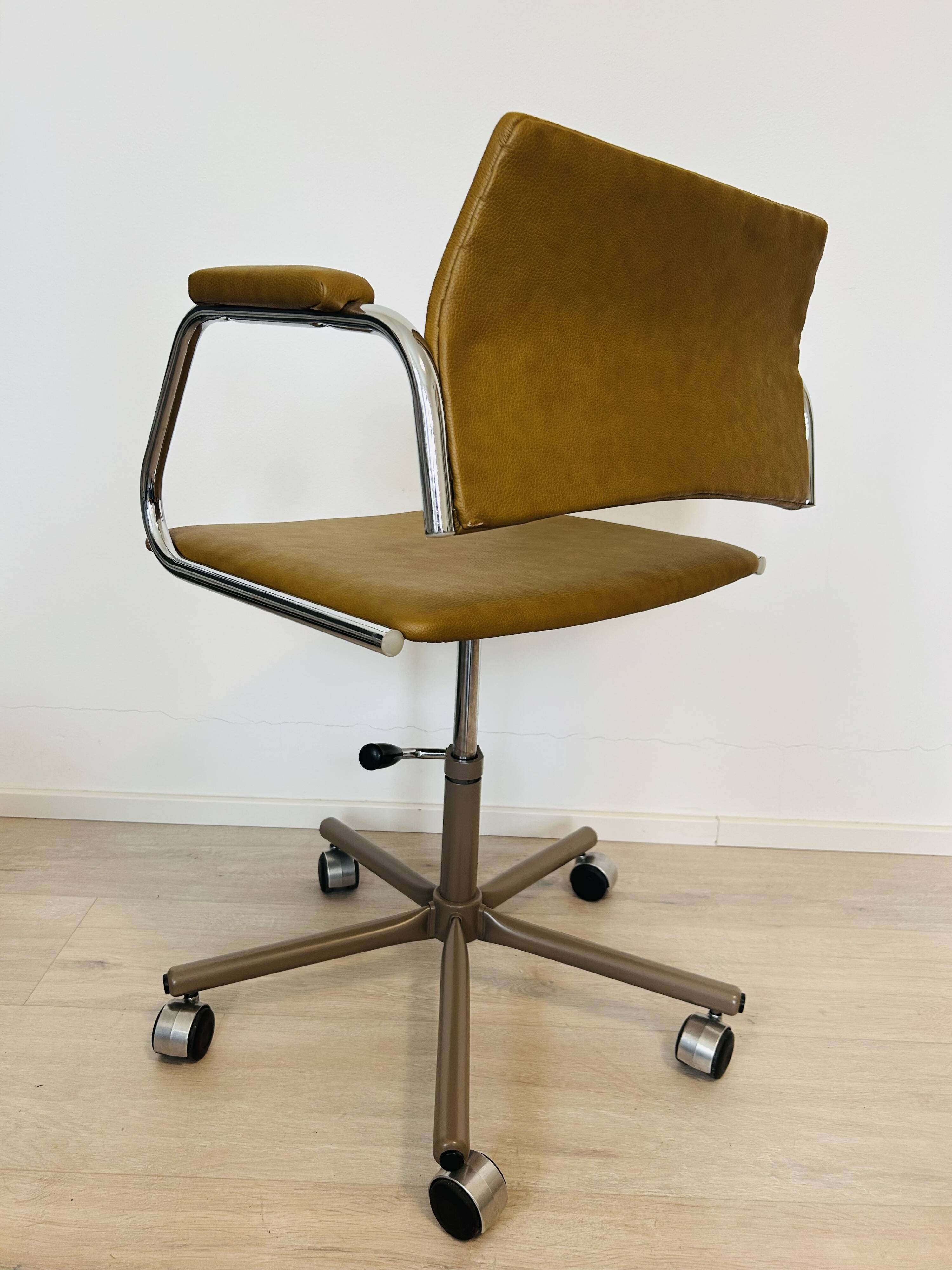 Vintage Mustard Office Chair Model K-380 from Kovona 1970’s