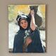 Tableau orientaliste « Porteuse d’eau » 1940/60