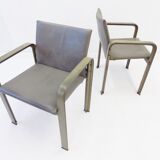 Lot de 2 fauteuils en cuir Matteo Grassi Golfo Dei Poeti