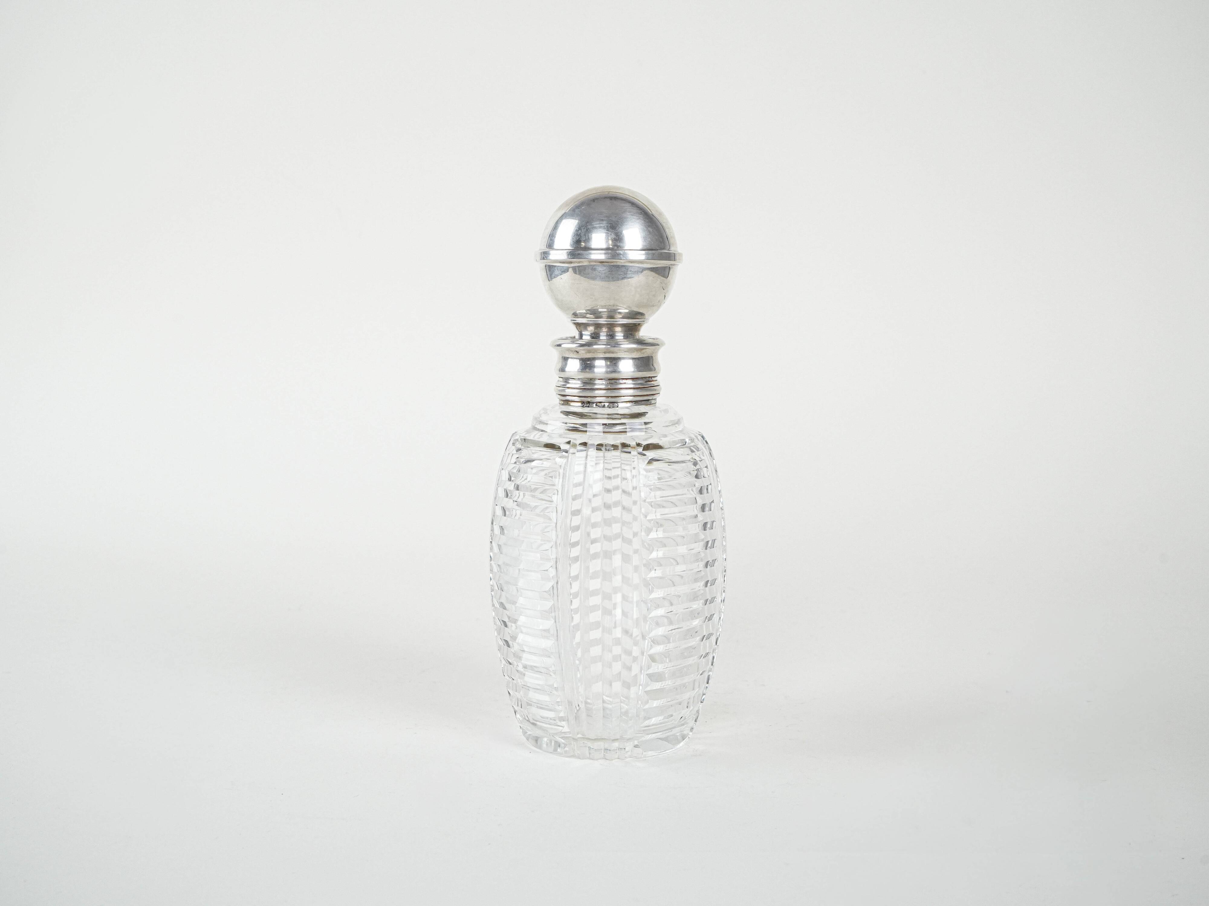 Crystal carafe, Italian design, 1970s, made in Italy