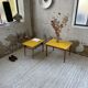 Duo de tables basses bois jaune