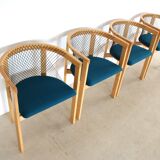 Set of 4 "String" chairs by Tranekaer