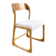 Baumann sled chair – golden oak & off-white fabric