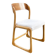 Baumann sled chair – golden oak & off-white fabric