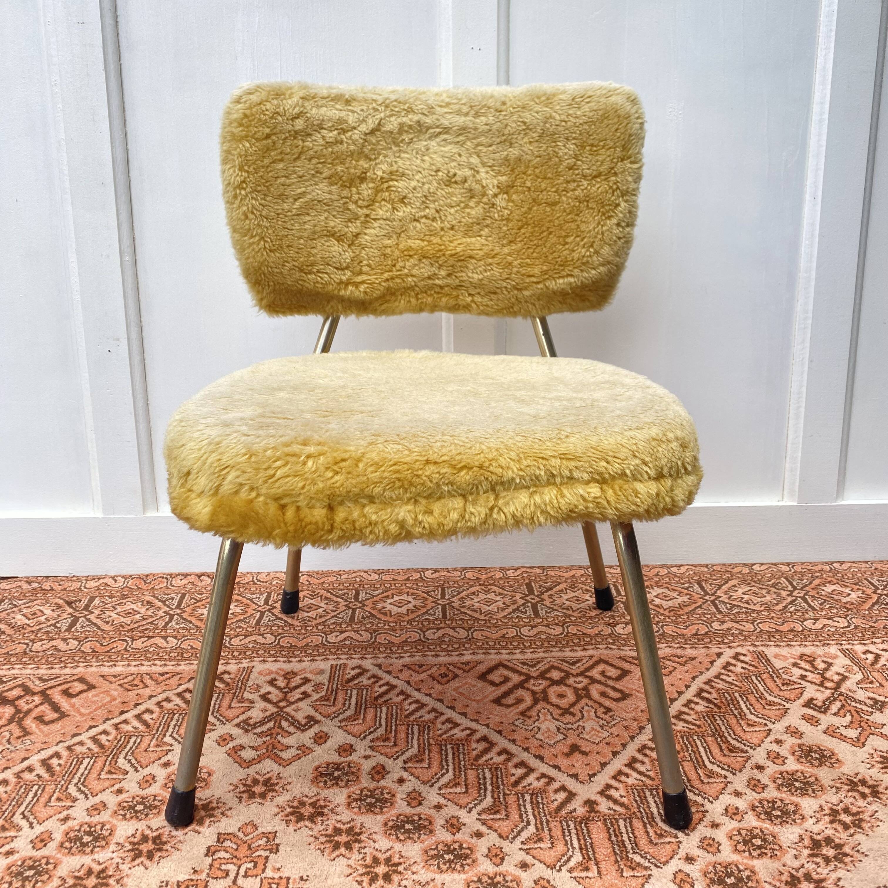 Chaise "moumoute" enfant années 60-70