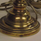Lampe pied en laiton abat jour de satin