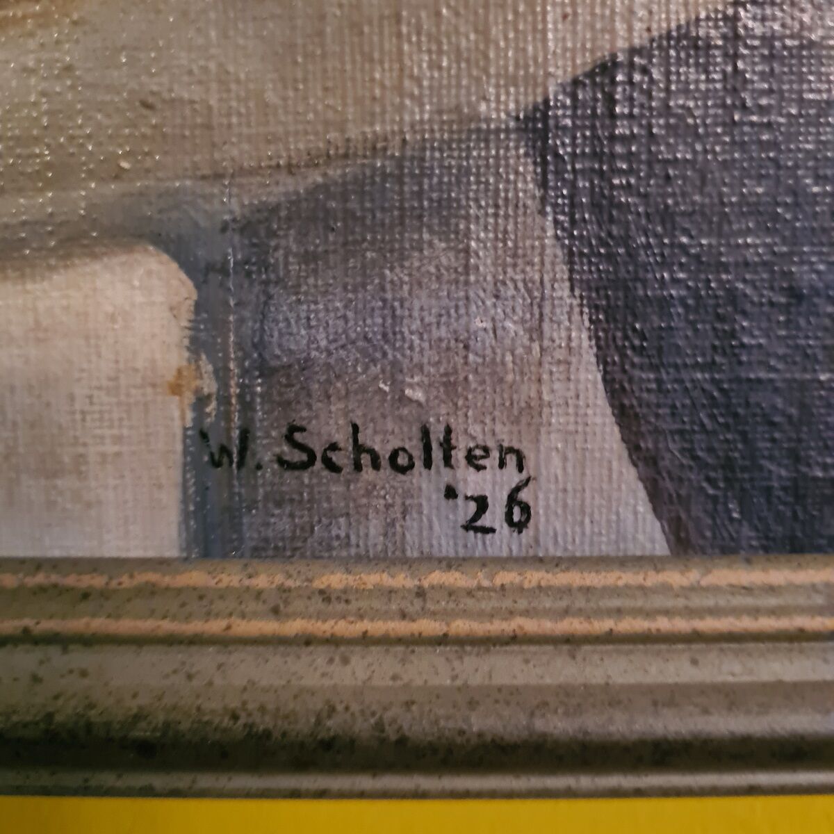 Old Dutch Still Life Painting by W. Scholten '26