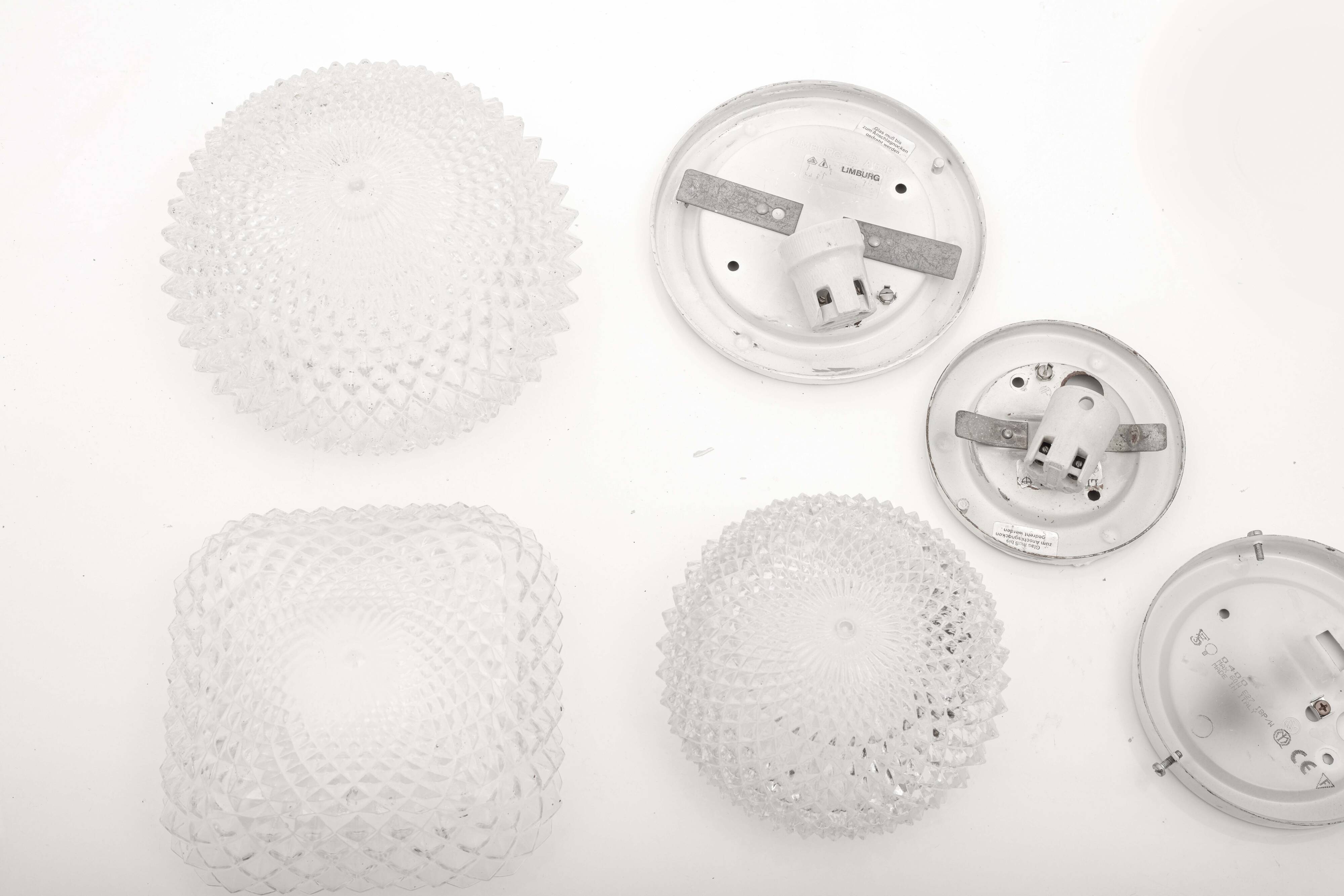 Three wall lights for Glashütte, Germany 1960s-70s