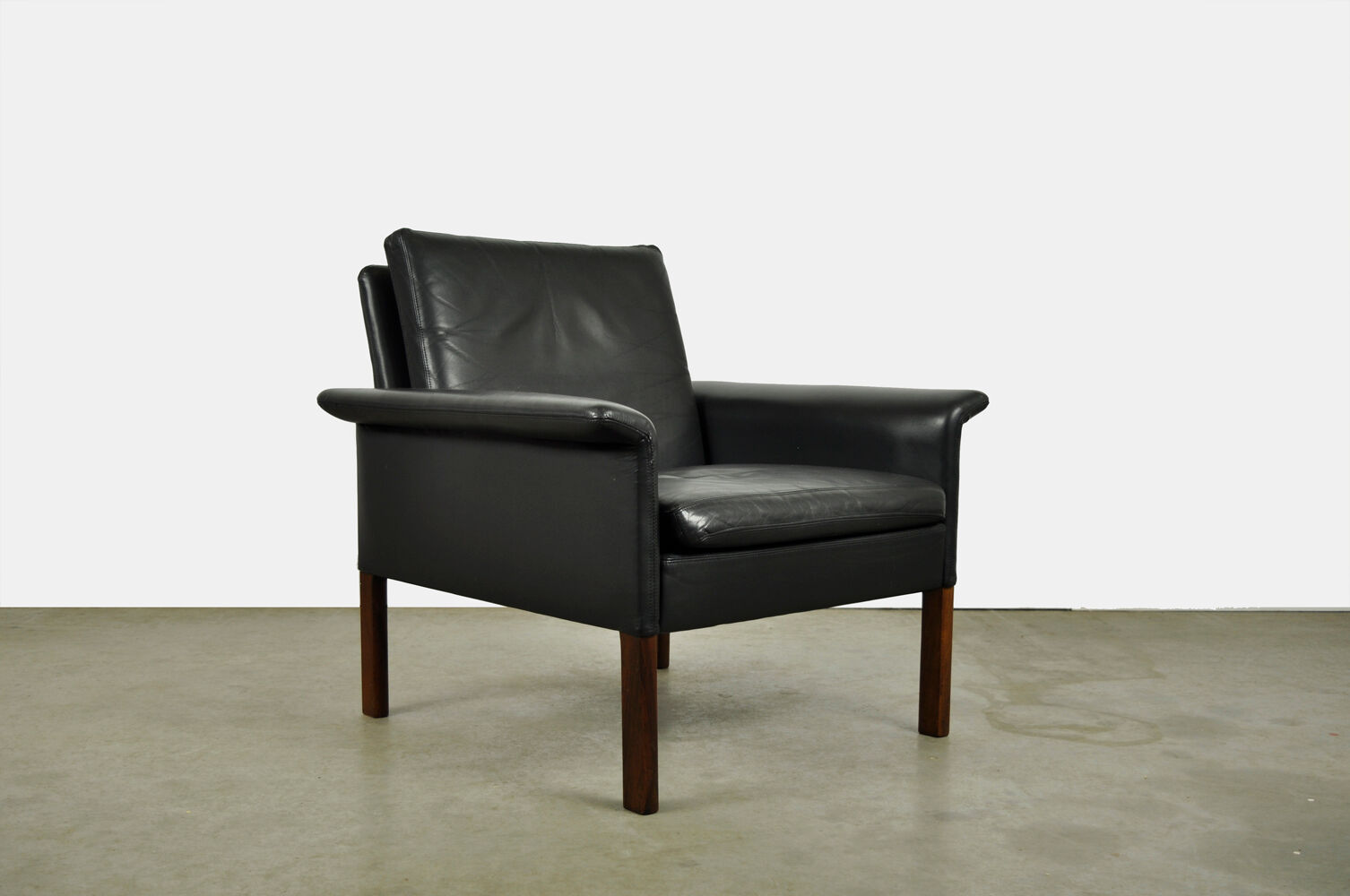 Leather armchair by hans olsen, denmark 1960s