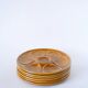Set of 6 Moulins des Loups oyster plates, Mustard, 1960