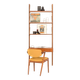 Danish mid-century teak shelving unit with a desk, 1970s
