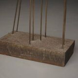 Sculpture cinétique abstraite en métal, dans le style de Harry Bertoia, années 1960