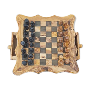 Jeux d'échecs en bois d'olivier
