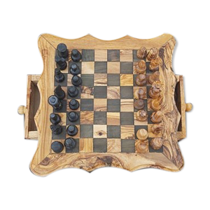 Jeux d'échecs en bois - tiroirs