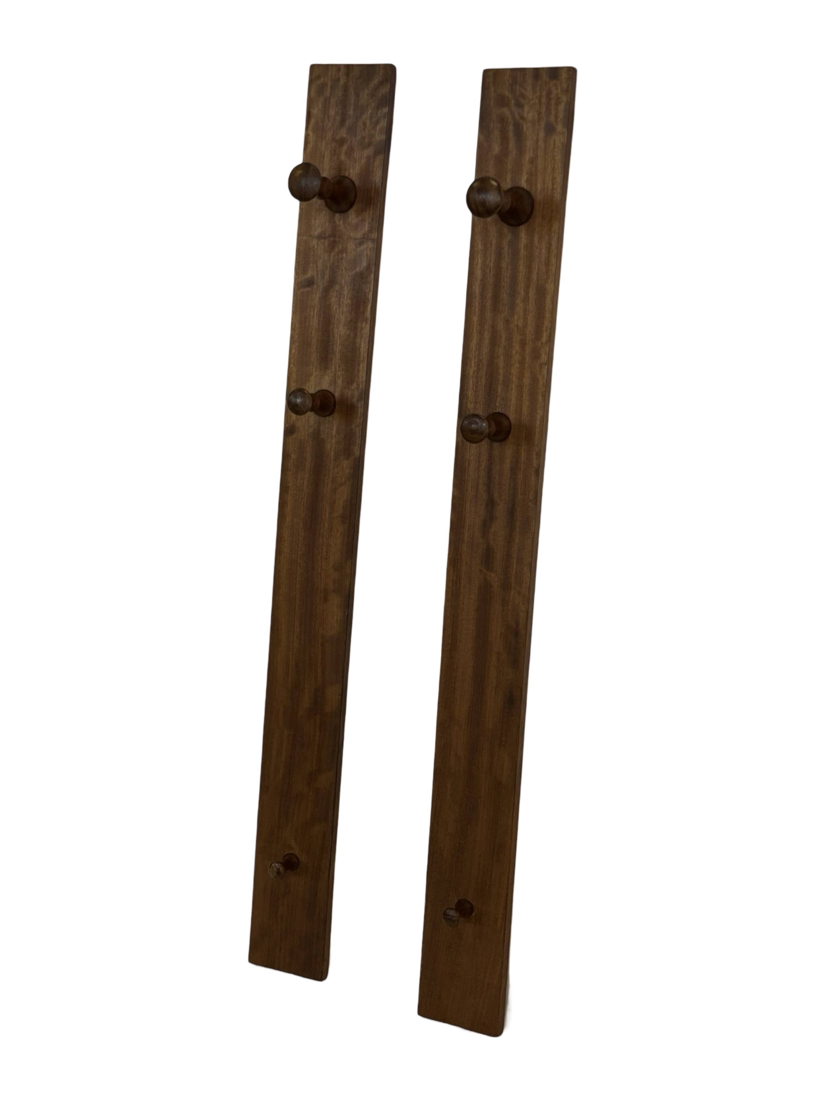 Vintage Danish Wall Coat Racks - Set of 2 in Teak Danish Design