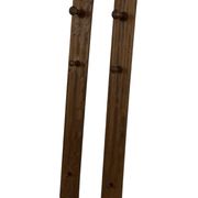 2 portemanteaux muraux danois vintage en teck