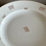 Hollow dish and pie dish pattern golden knots Sarreguemines