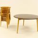 Heart dining set, designed by Hans Wegner for Fitz Hansen,  Denmark 1960s