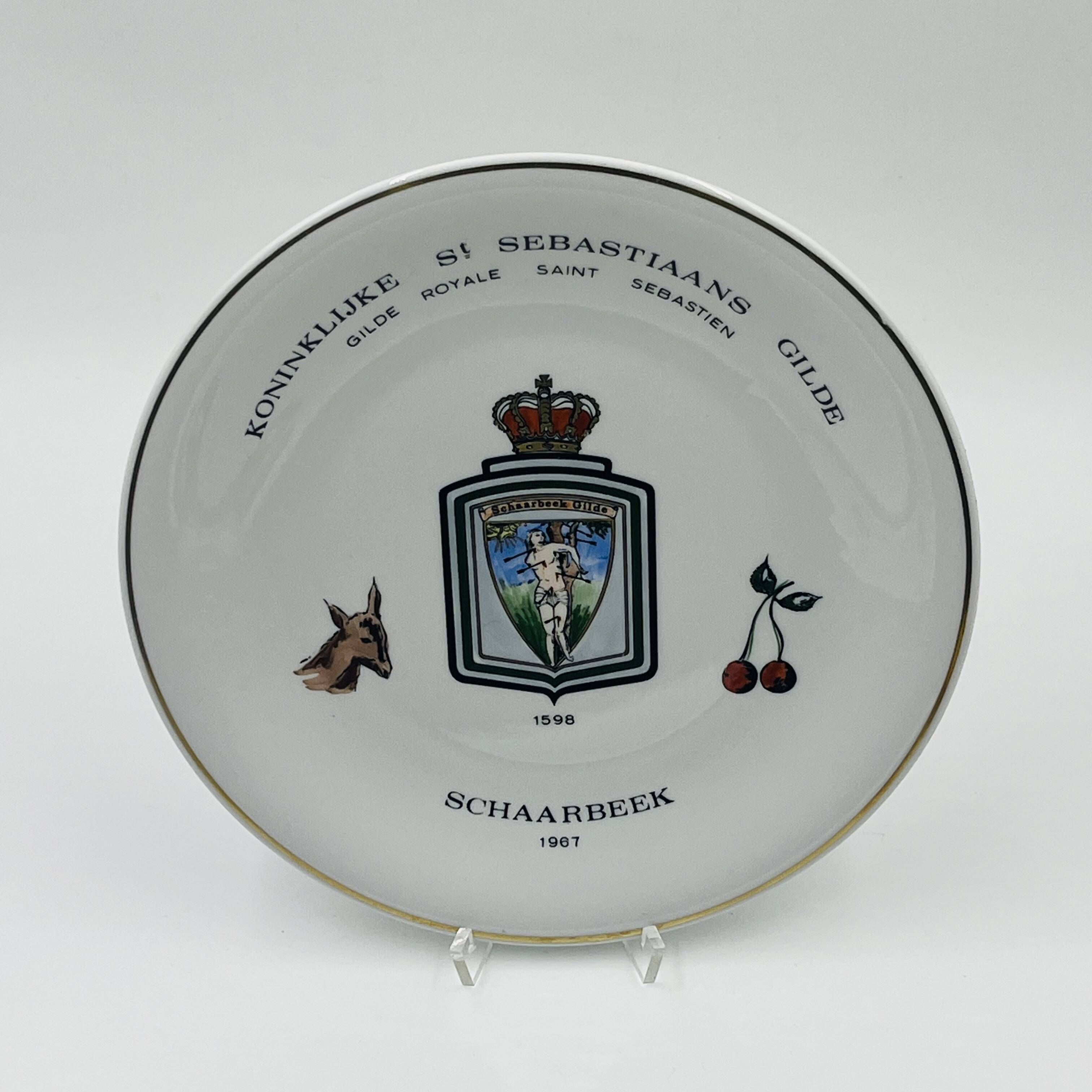 Royal Porcelain Plate Gilde Saint-Sébastien 1967