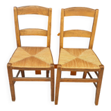 Rustic straw chairs