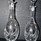 Saint-louis set of 2 antique lasalle cut crystal carafes 1930