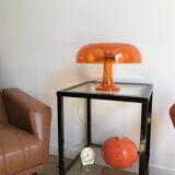 Orange nessino pose lamp for artemide by giancarlo mattioli