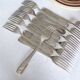 12 dessert forks, silver metal