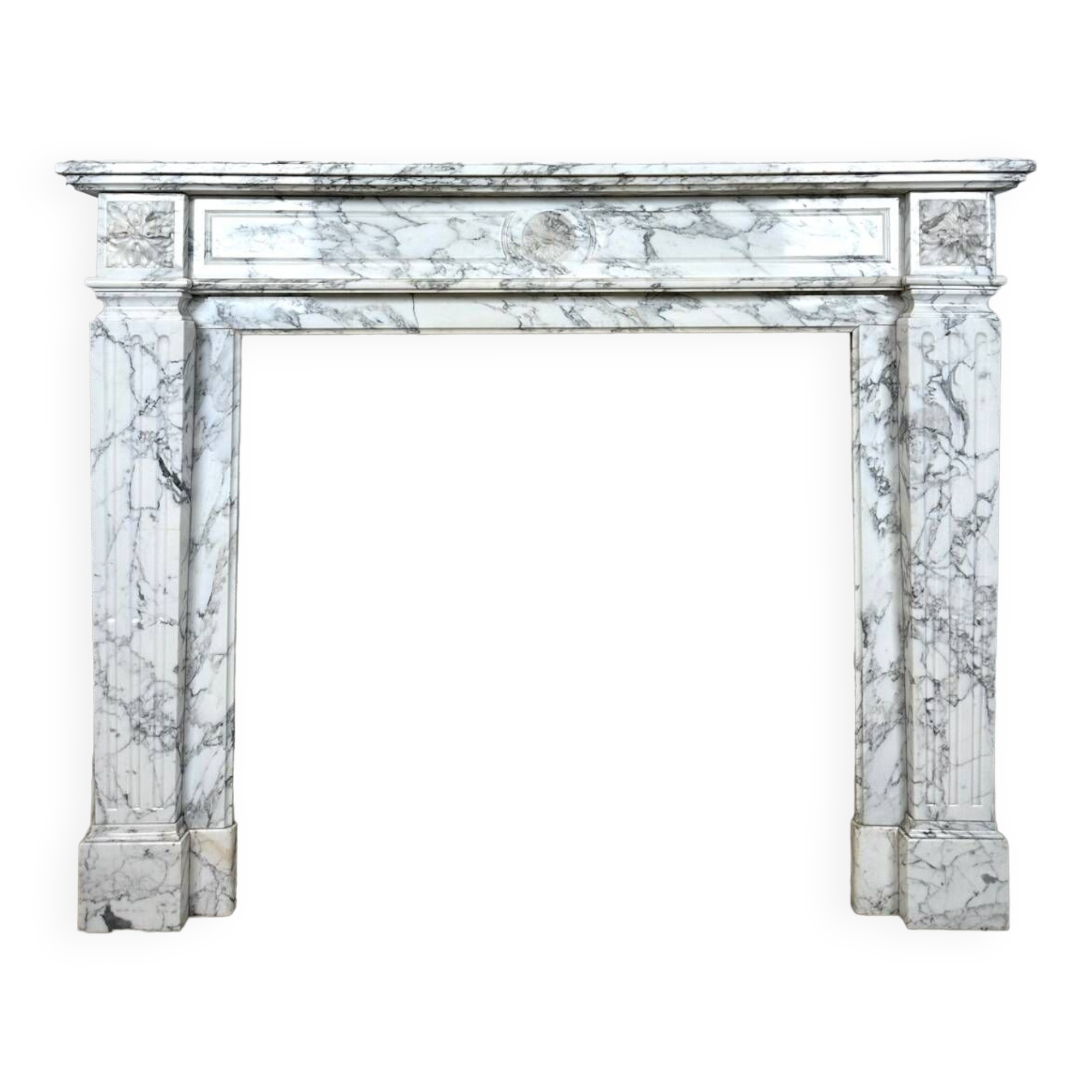 Louis XVI style marble fireplace